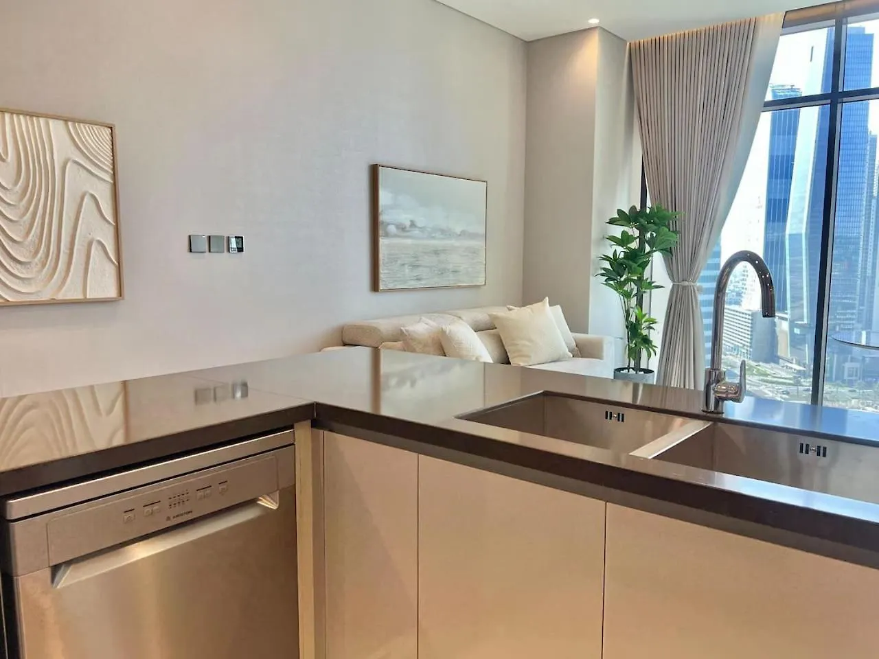 Burj Khalifa And Canal View With Ultra Luxury Dubai United Arab Emirates