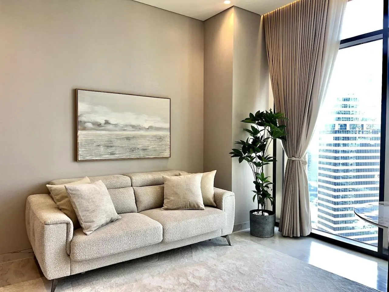 Burj Khalifa And Canal View With Ultra Luxury Dubai United Arab Emirates